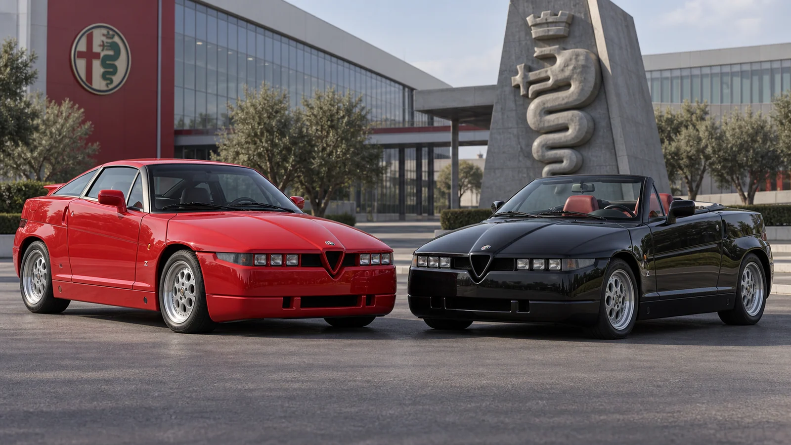 Alfa Romeo SZ и открытая Alfa Romeo RZ