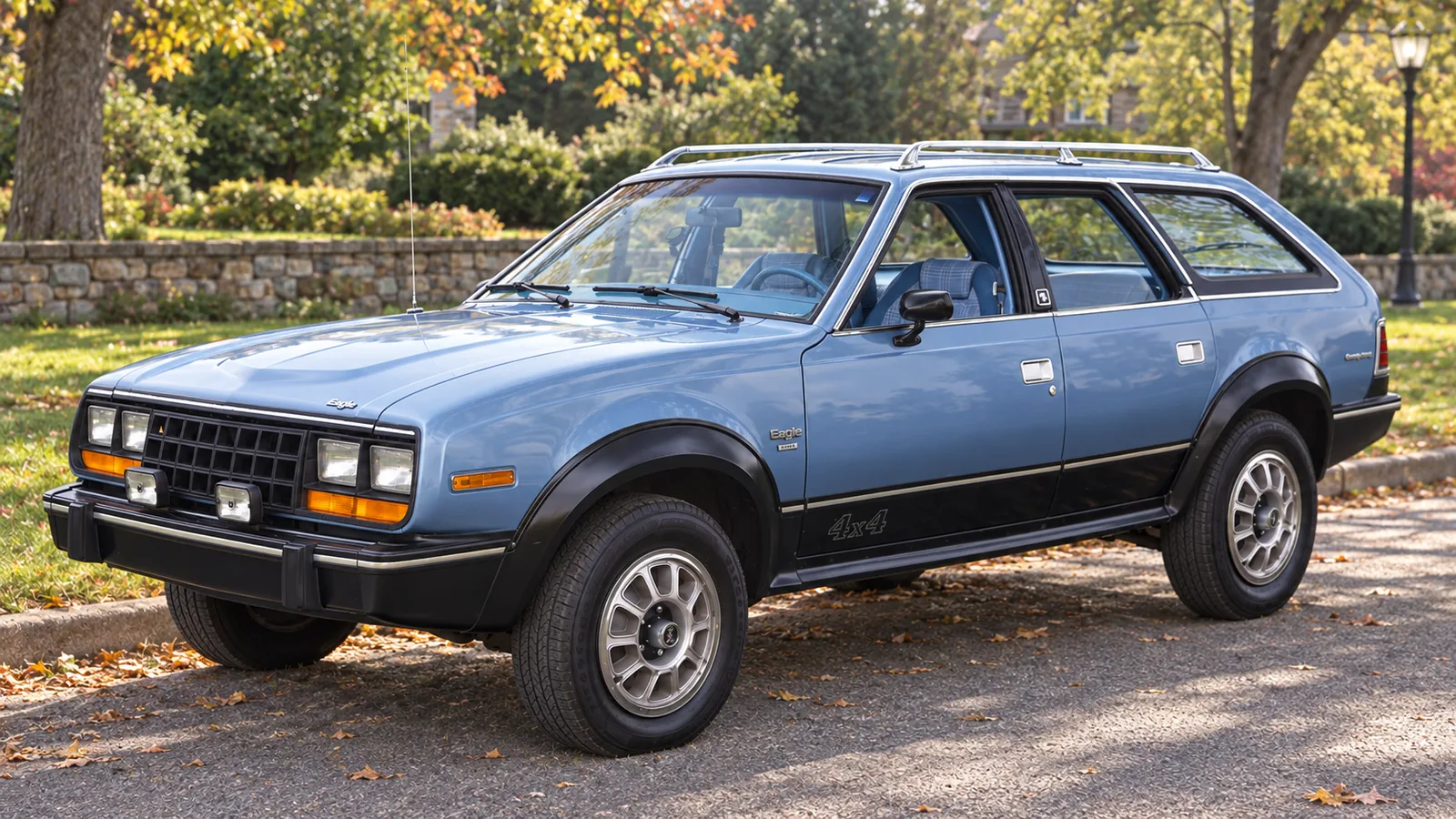 AMC Eagle Sport Wagon 1981 года, вид спереди в три четверти