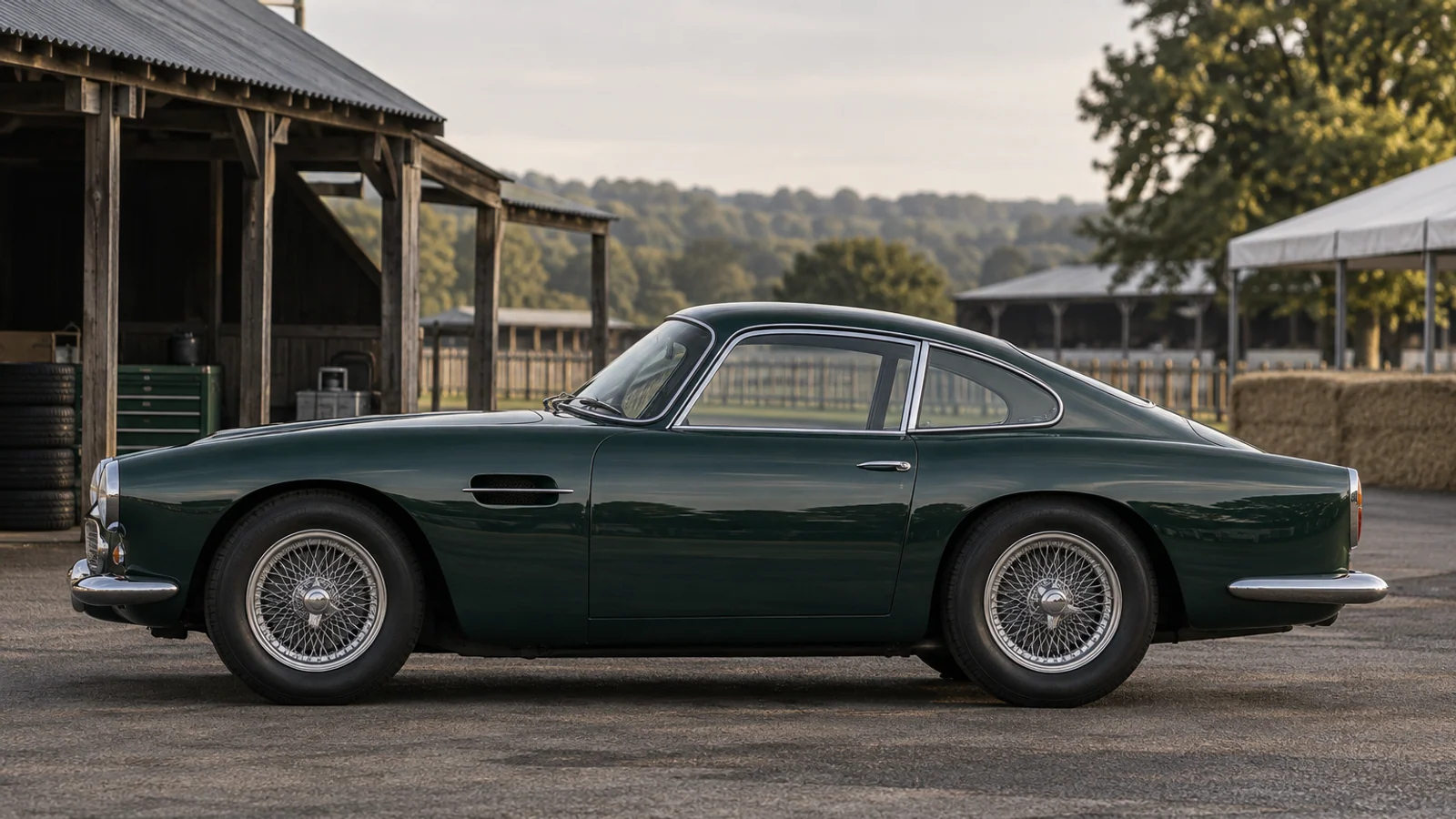 Укороченный Aston Martin DB4 GT в профиль