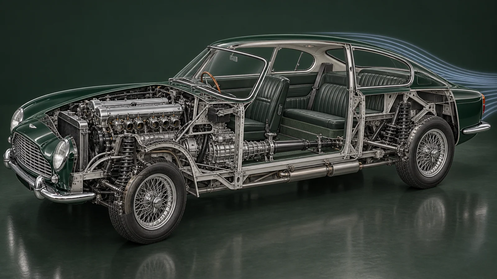 Конструкция, двигатель и аэродинамика Aston Martin DB6