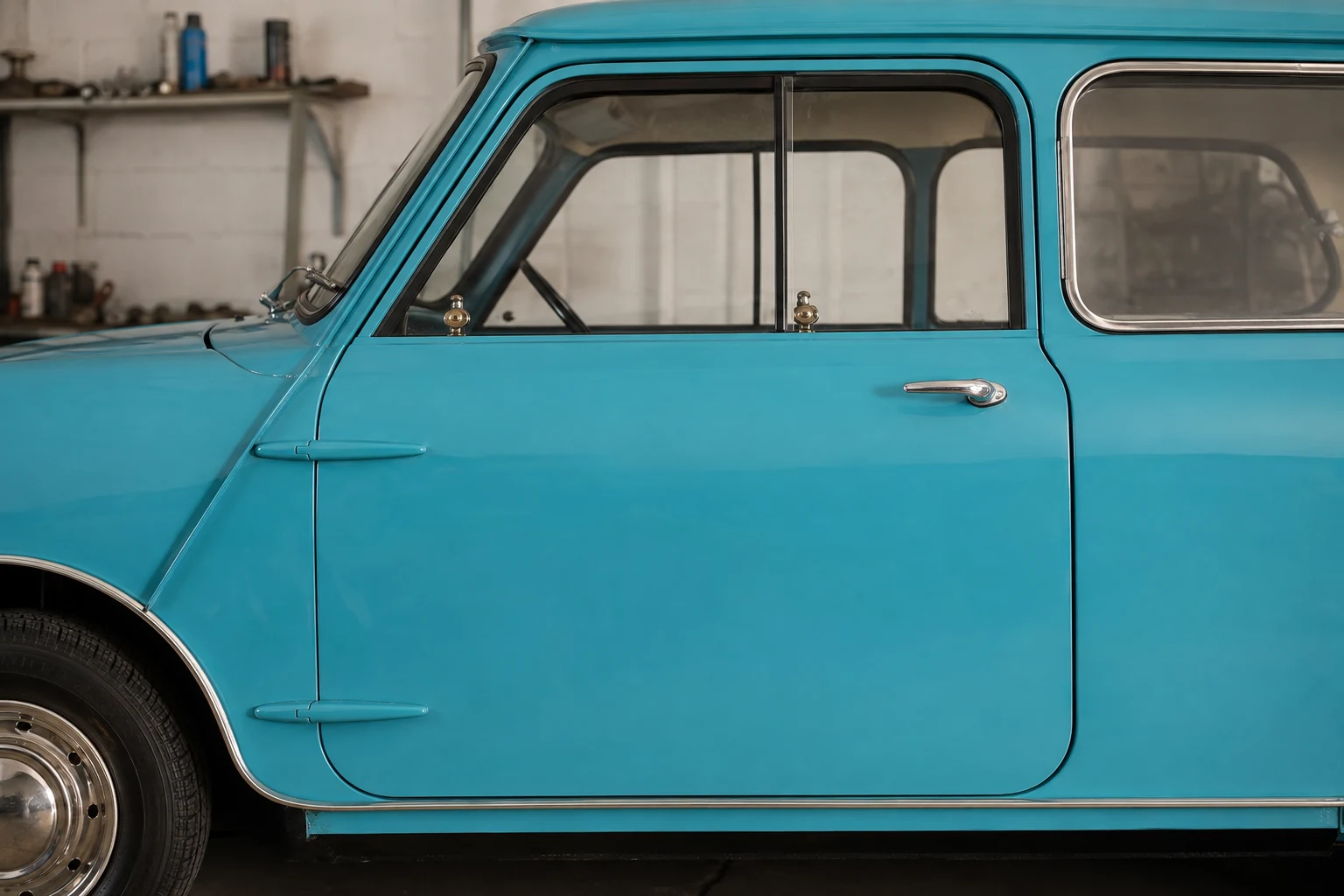 Наружные дверные петли и сдвижное стекло Austin Mini первого поколения