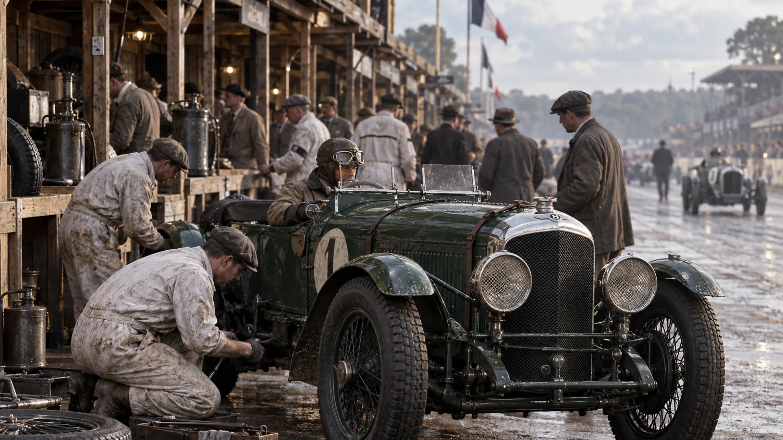 Bentley 3 Litre на трассе Ле-Мана в 1920-е годы