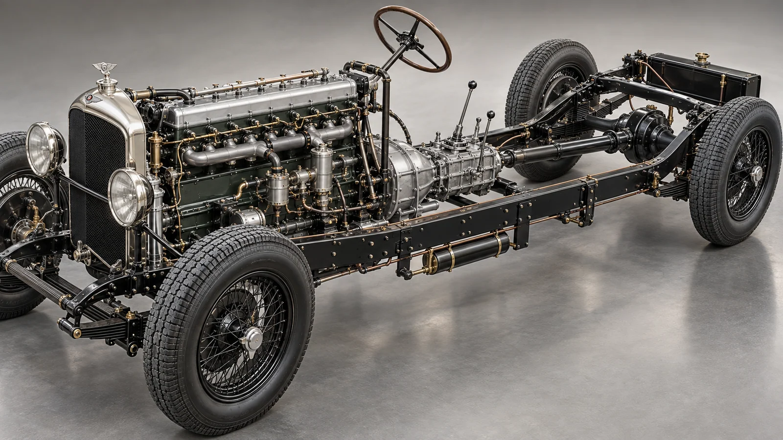 Шасси Bentley 8 Litre и рядный шестицилиндровый двигатель