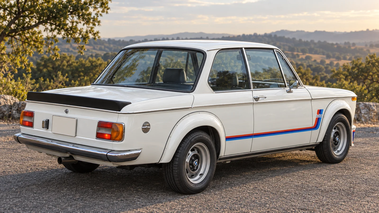BMW 2002 turbo 1974 года, вид сзади в три четверти