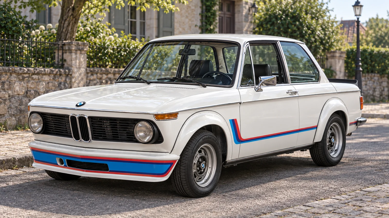 BMW 2002 turbo 1974 года, вид спереди в три четверти
