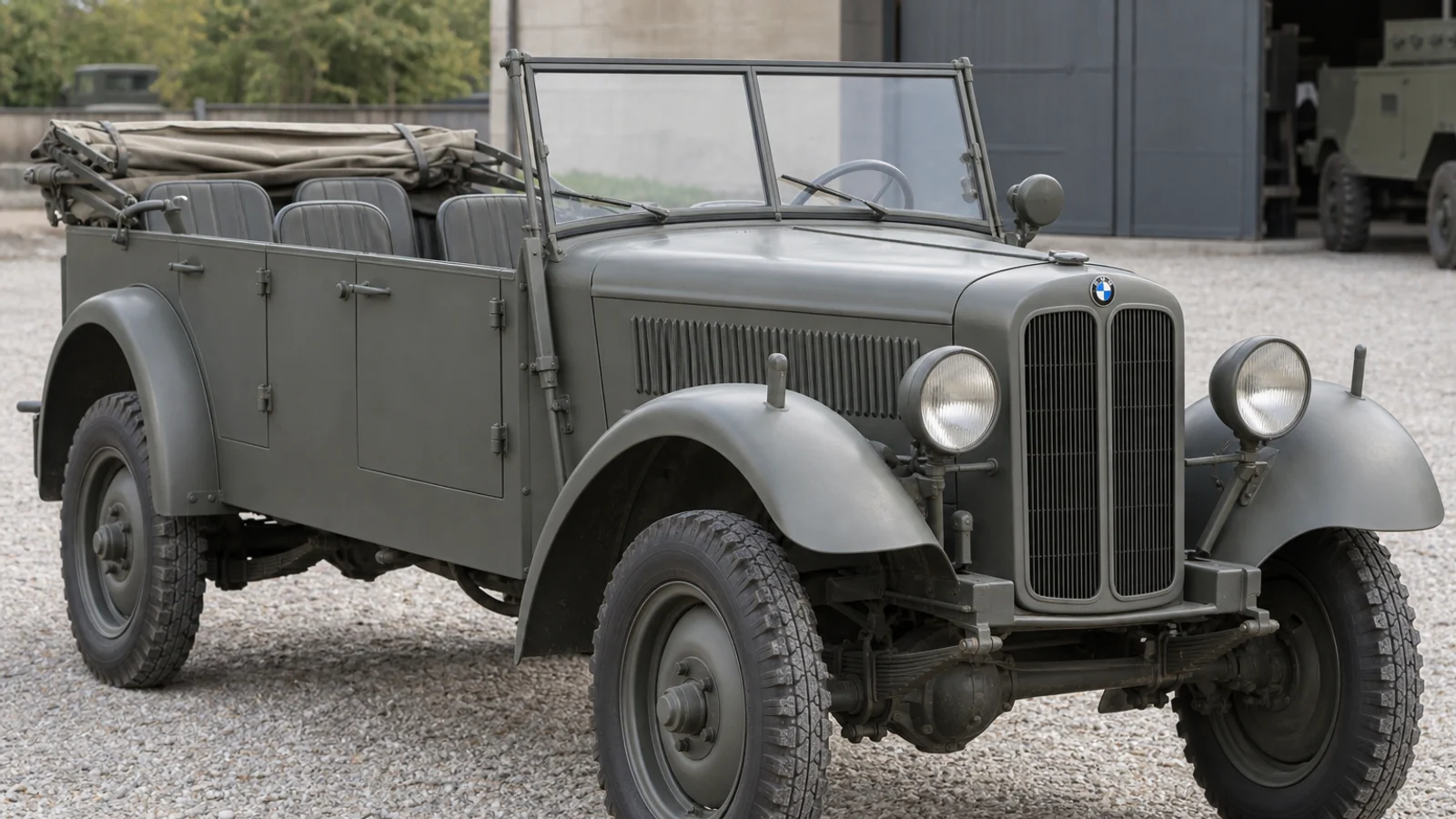 Военный BMW 325, современная музейная иллюстрация