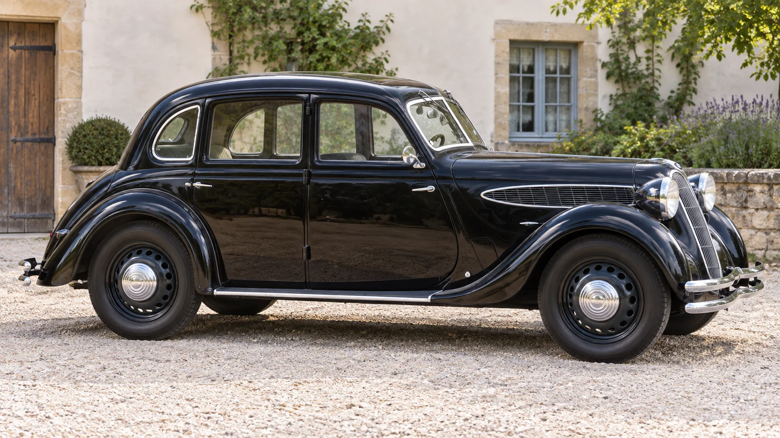 BMW 326, четырёхдверный седан 1937 года, боковой вид