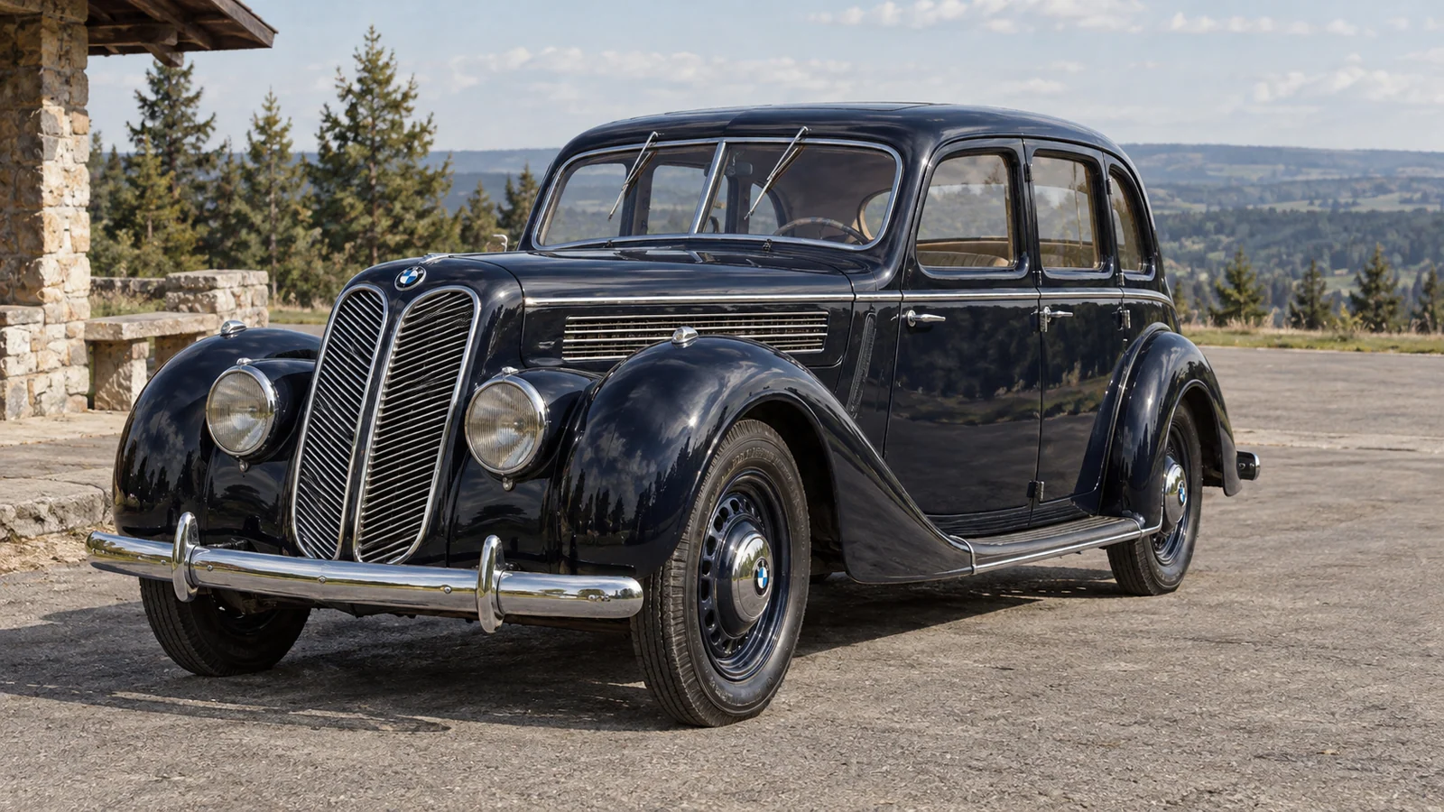 BMW 335 1939 года, современная музейная иллюстрация