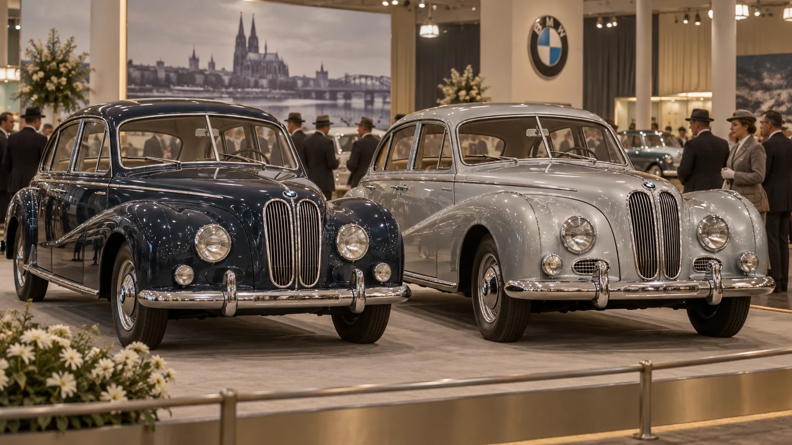 BMW 501 и BMW 502 на выставке 1950-х