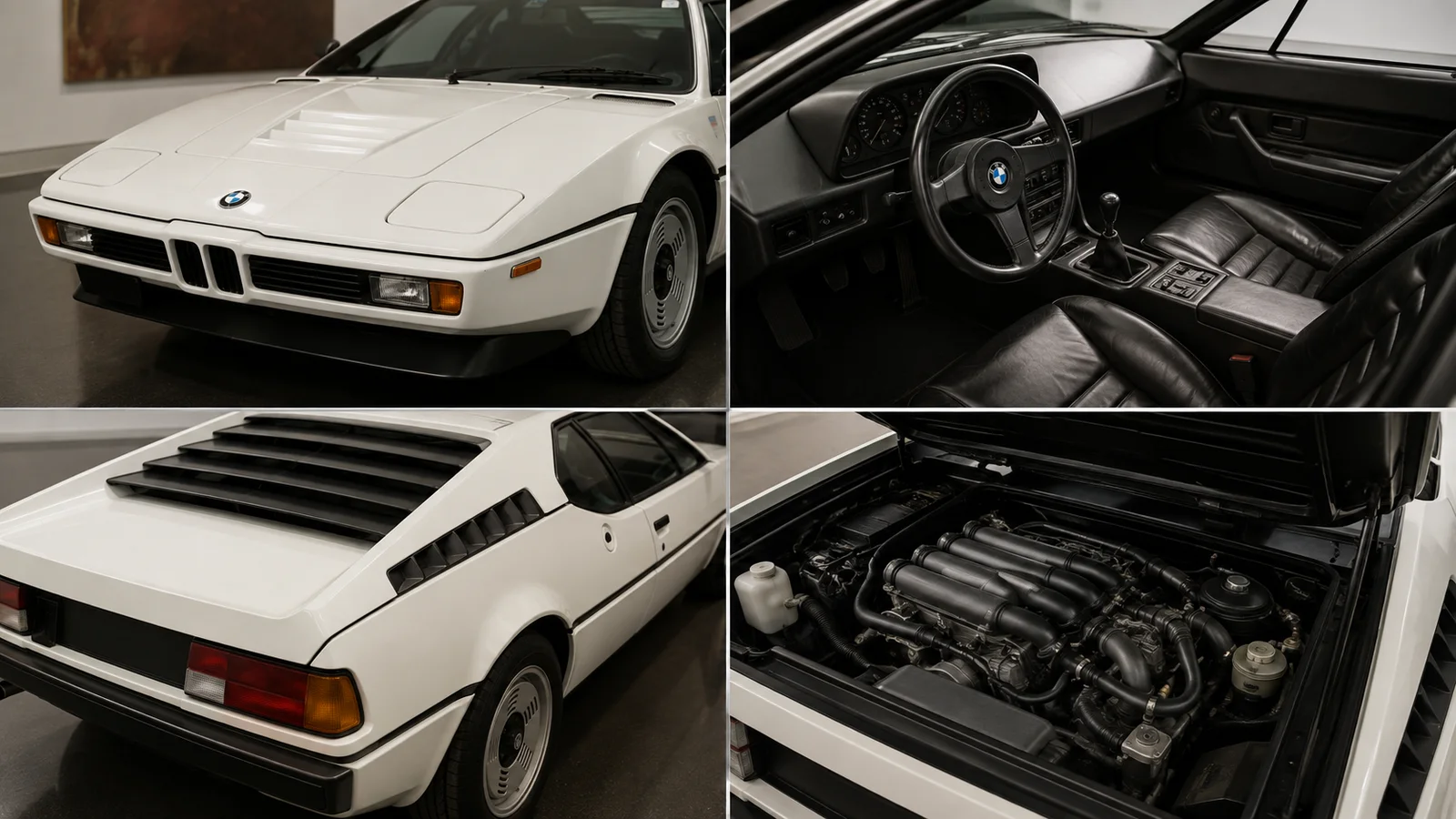 Детали кузова, салона и моторного отсека BMW M1