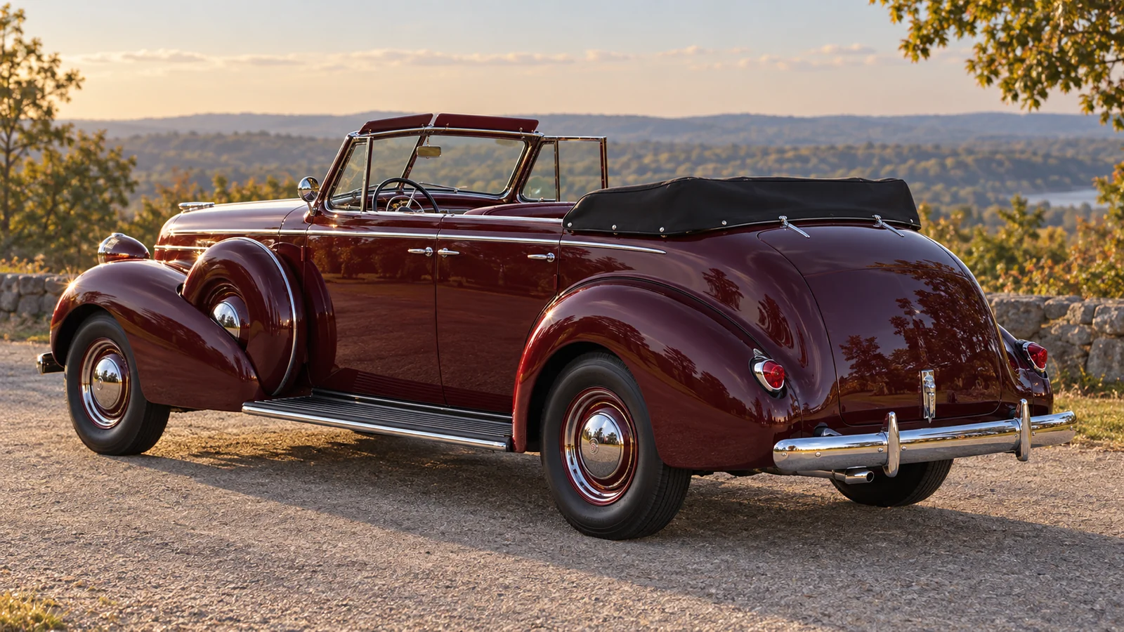 Buick Roadmaster Series 80 Phaeton 1939 года, вид сзади слева в три четверти