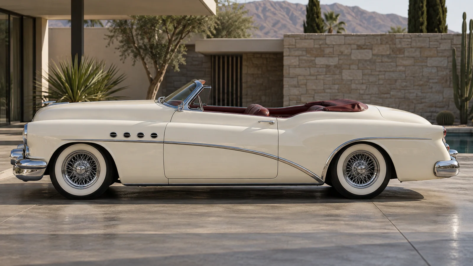 Низкий боковой профиль Buick Skylark 1953