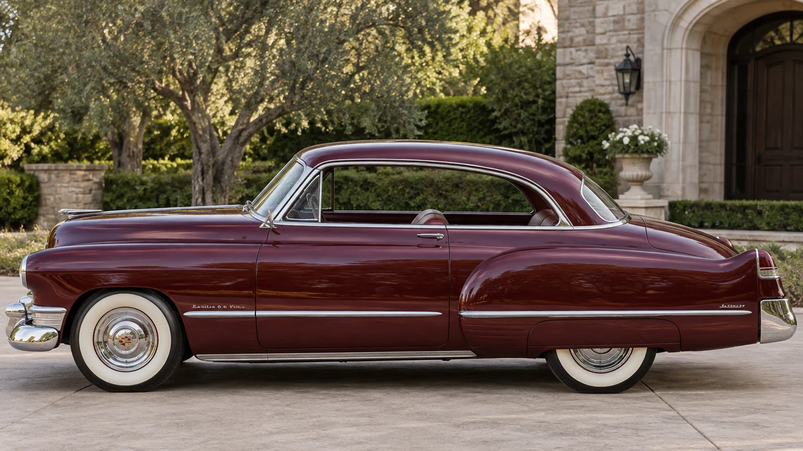 Открытый боковой проём Cadillac Coupe de Ville 1949 года