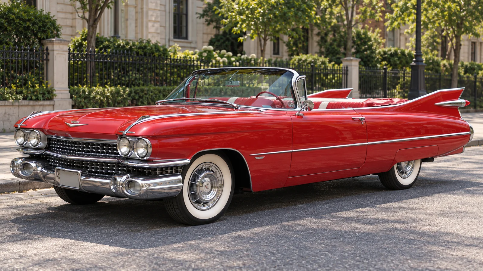 Cadillac Series 62 Convertible 1959 года, вид спереди в три четверти