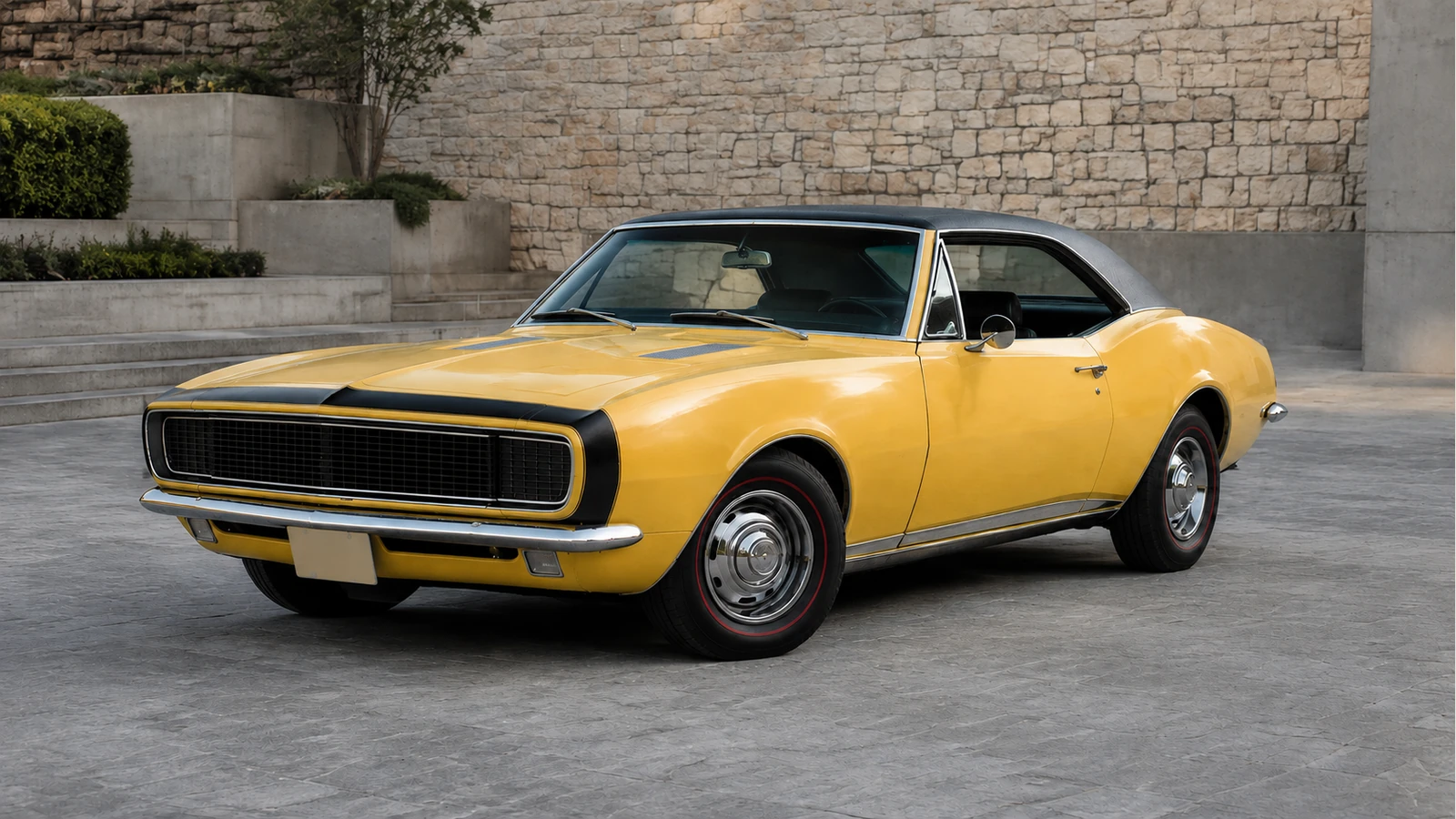 Chevrolet Camaro SS350 с пакетом RS 1967 года, передний ракурс