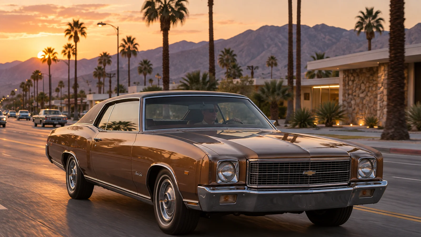 Chevrolet Monte Carlo 1970 года на американском бульваре