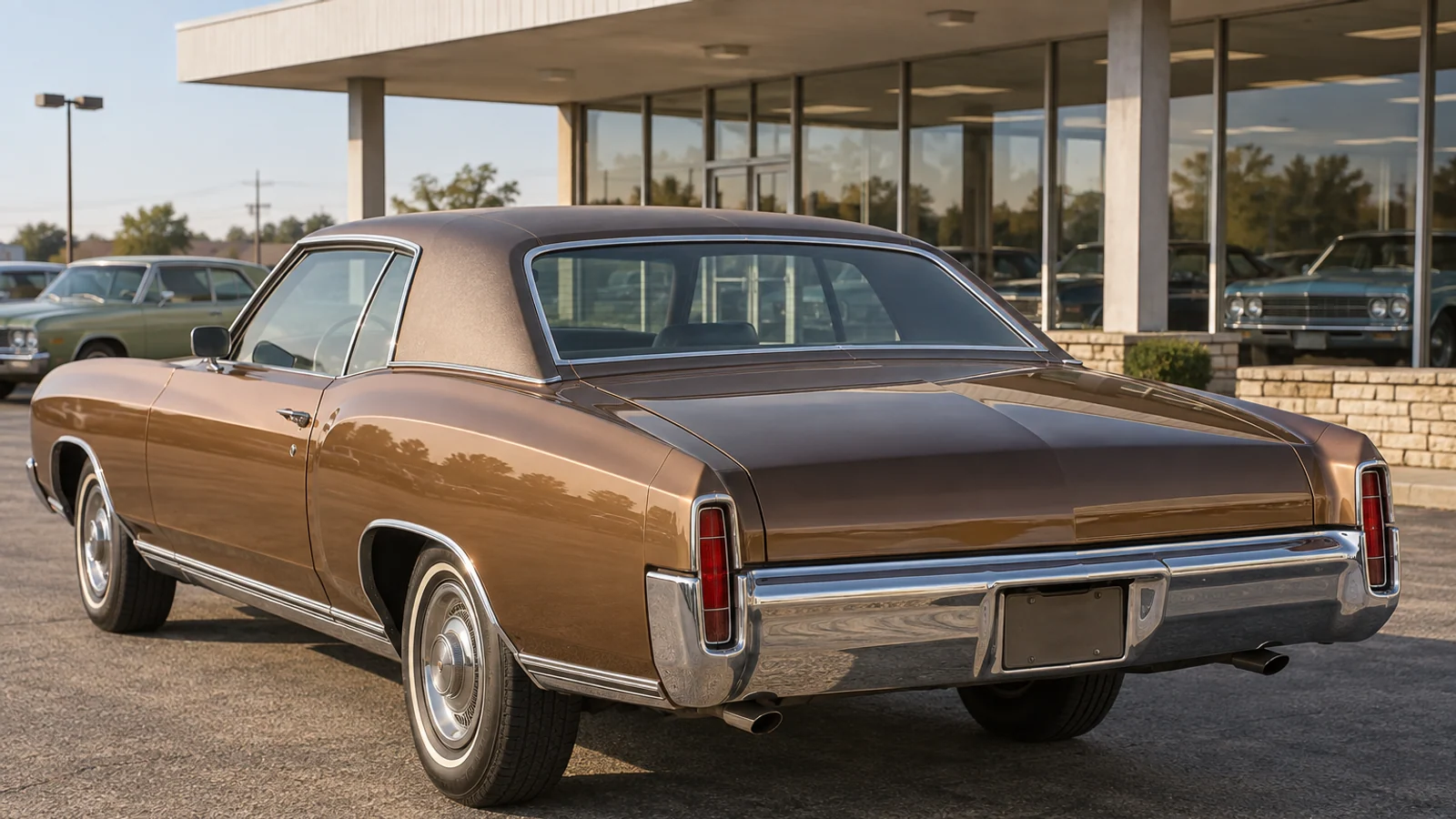Корма и формальная линия крыши Chevrolet Monte Carlo 1970 года