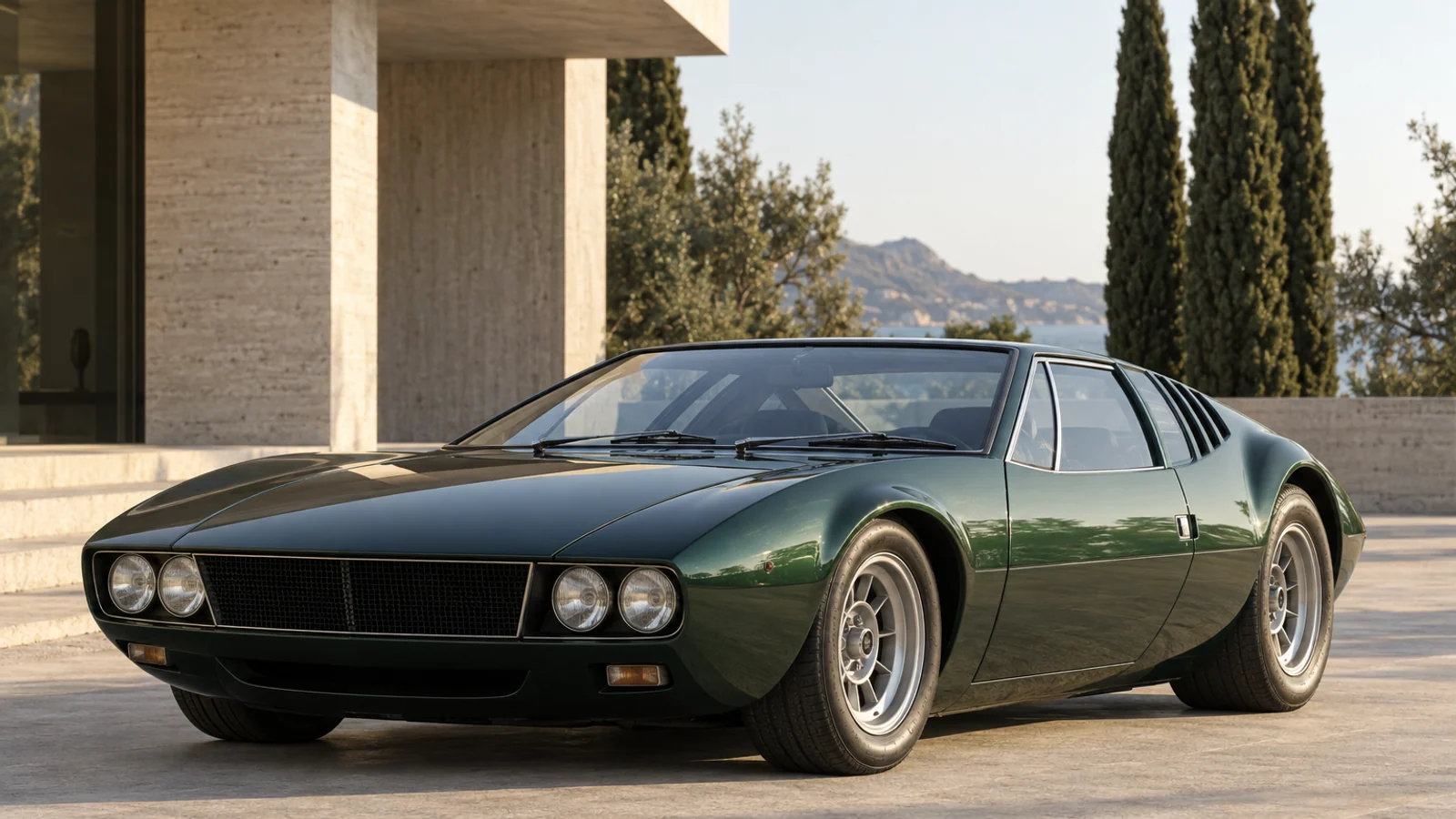 De Tomaso Mangusta 1967 года, современная иллюстрация