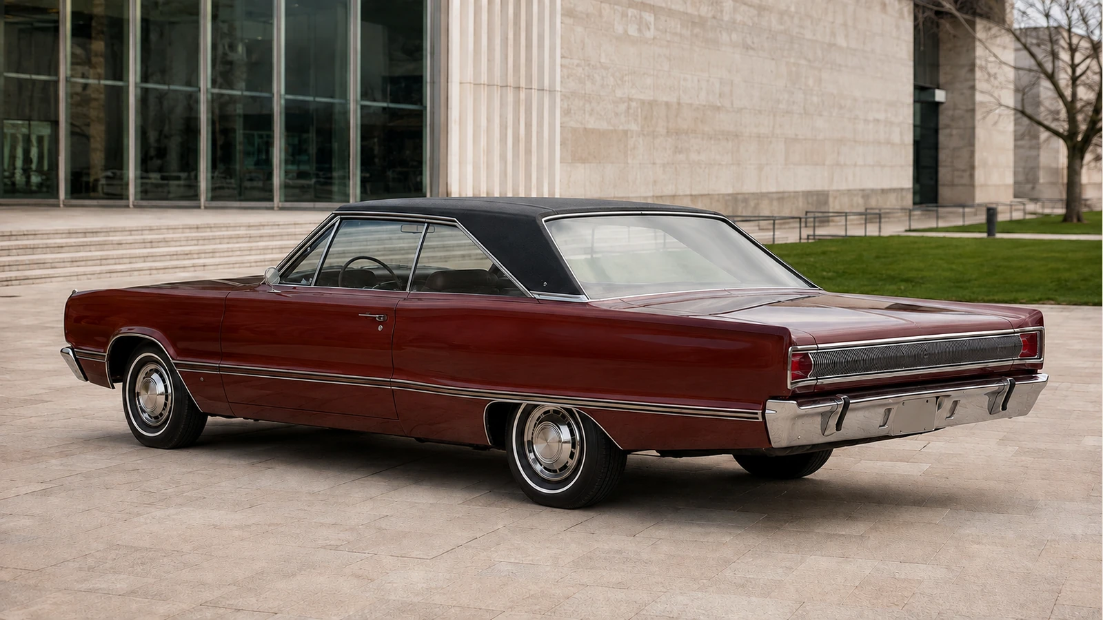 Dodge Coronet 500 1967 года, задняя панель и линия крыши