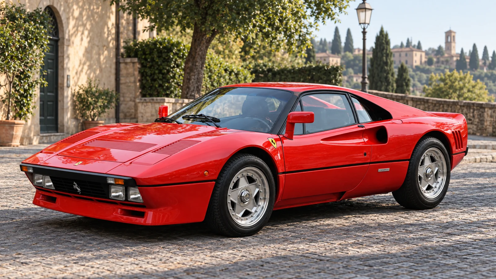 Ferrari 288 GTO 1984 года, вид спереди в три четверти