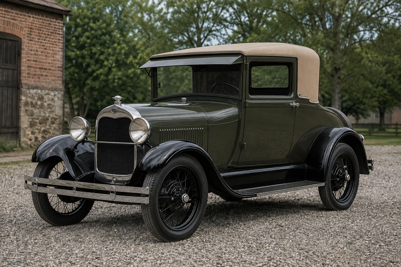 Ford Model A Sport Coupe 1928 года с тканевой крышей