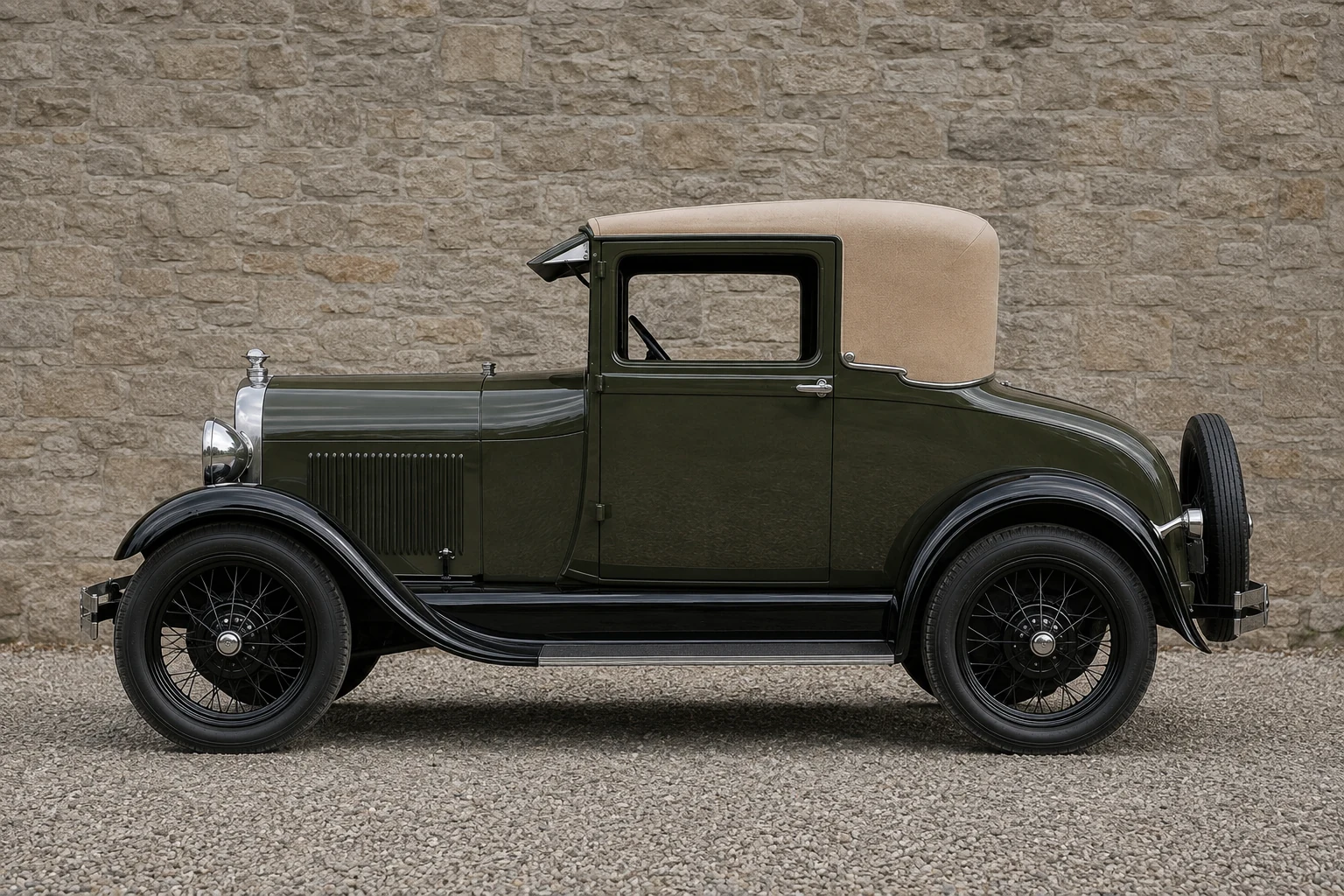 Профиль Ford Model A Sport Coupe с отдельными крыльями и подножками