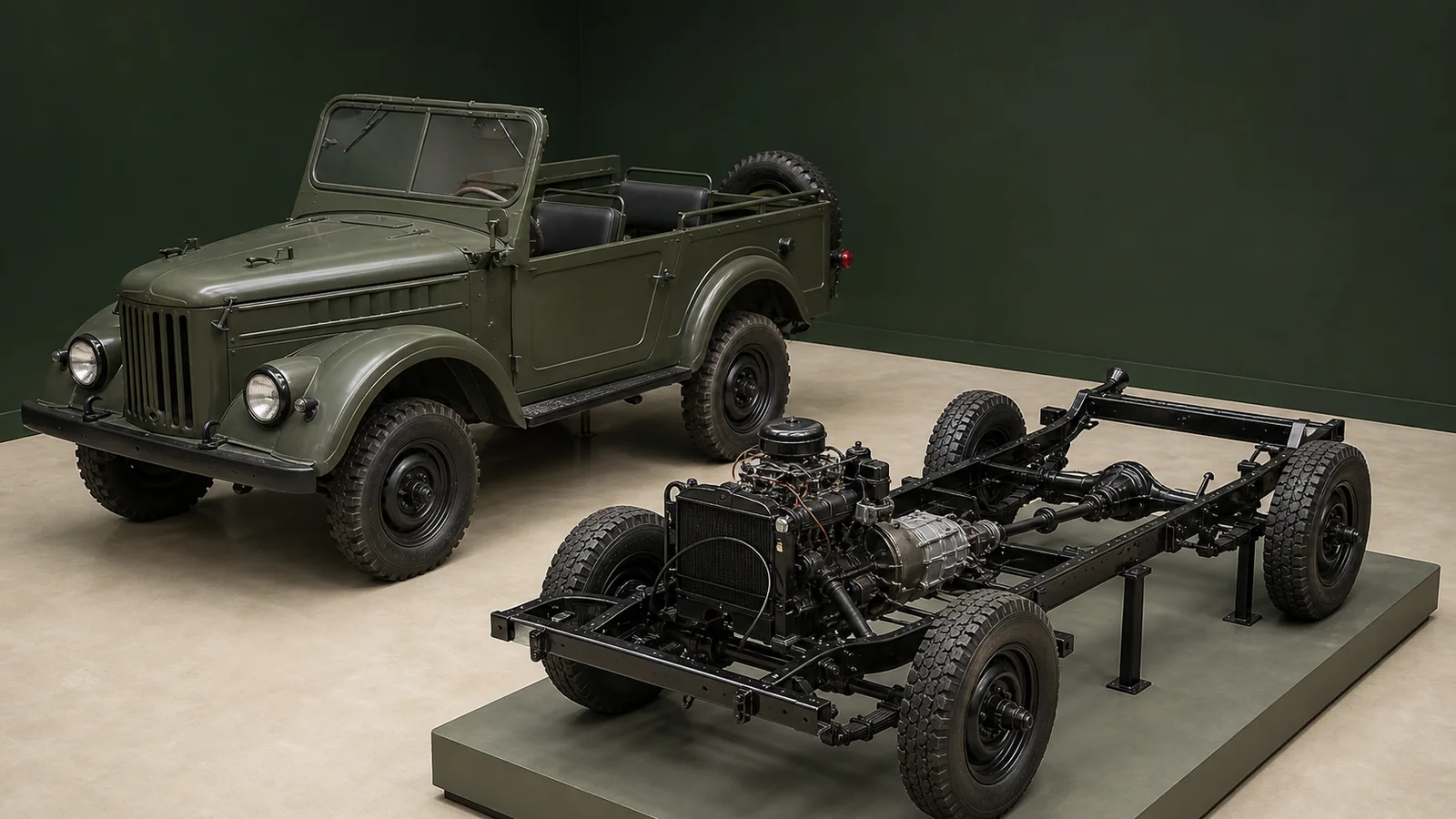 Рамное шасси и агрегаты ГАЗ-69