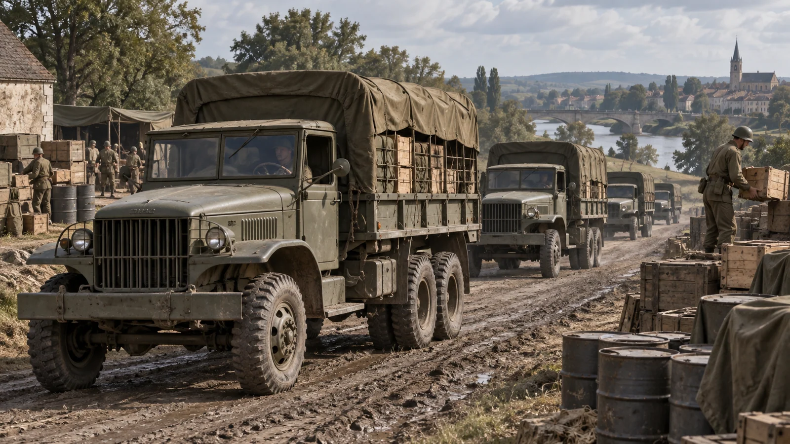 Колонна снабжения GMC CCKW