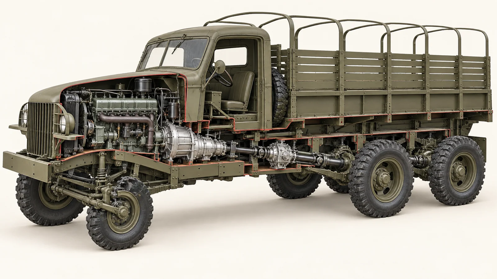 Трансмиссия и шасси GMC CCKW 6x6