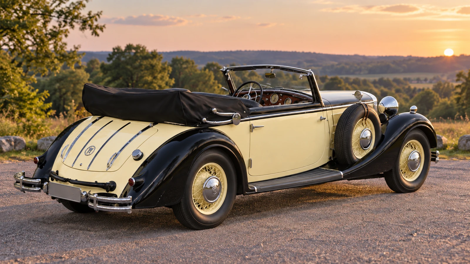 Horch 853, кабриолет 1937 года, вид сзади в три четверти