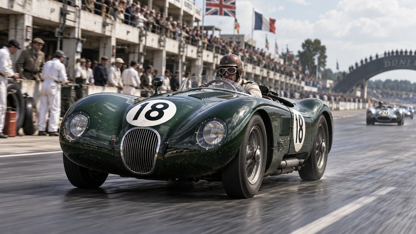 Jaguar C-Type в Ле-Мане 1951 года
