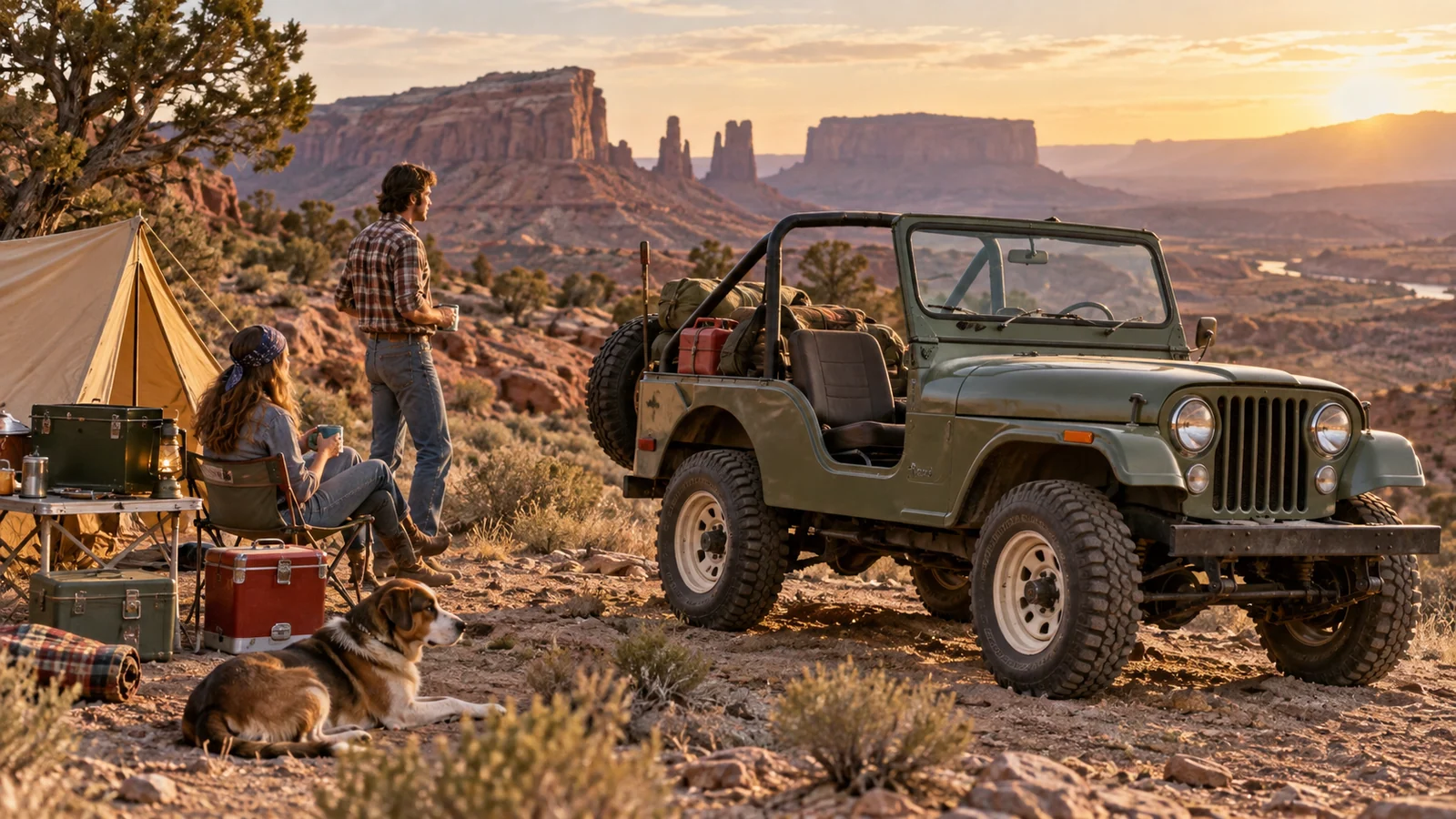 Jeep CJ-5 в путешествии по бездорожью