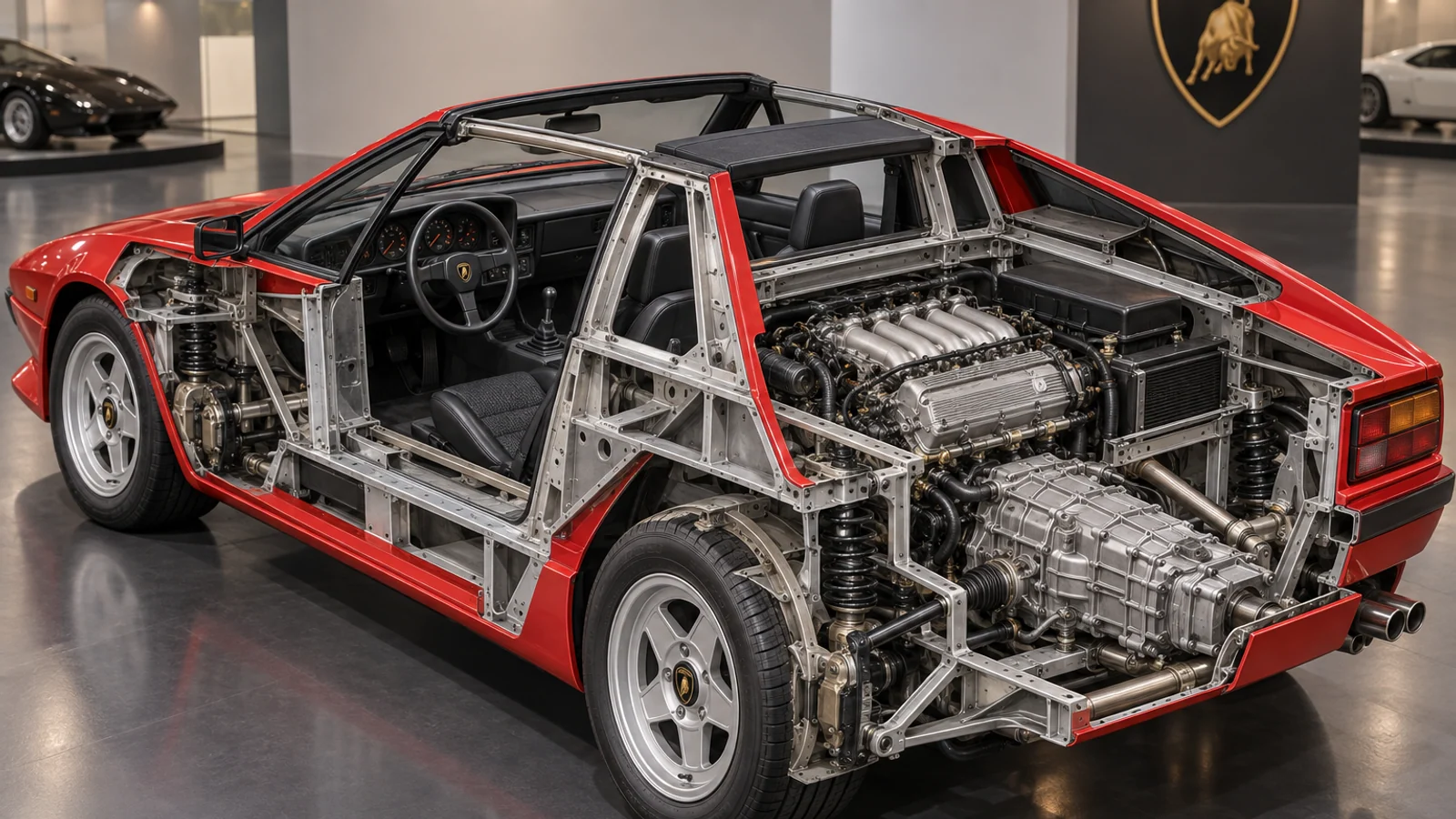 Среднемоторная компоновка и V8 Lamborghini Jalpa