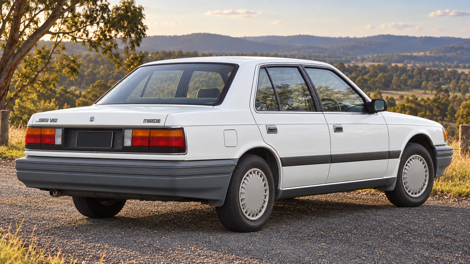 Mazda 929 поколения HC 1987 года, вид сзади в три четверти