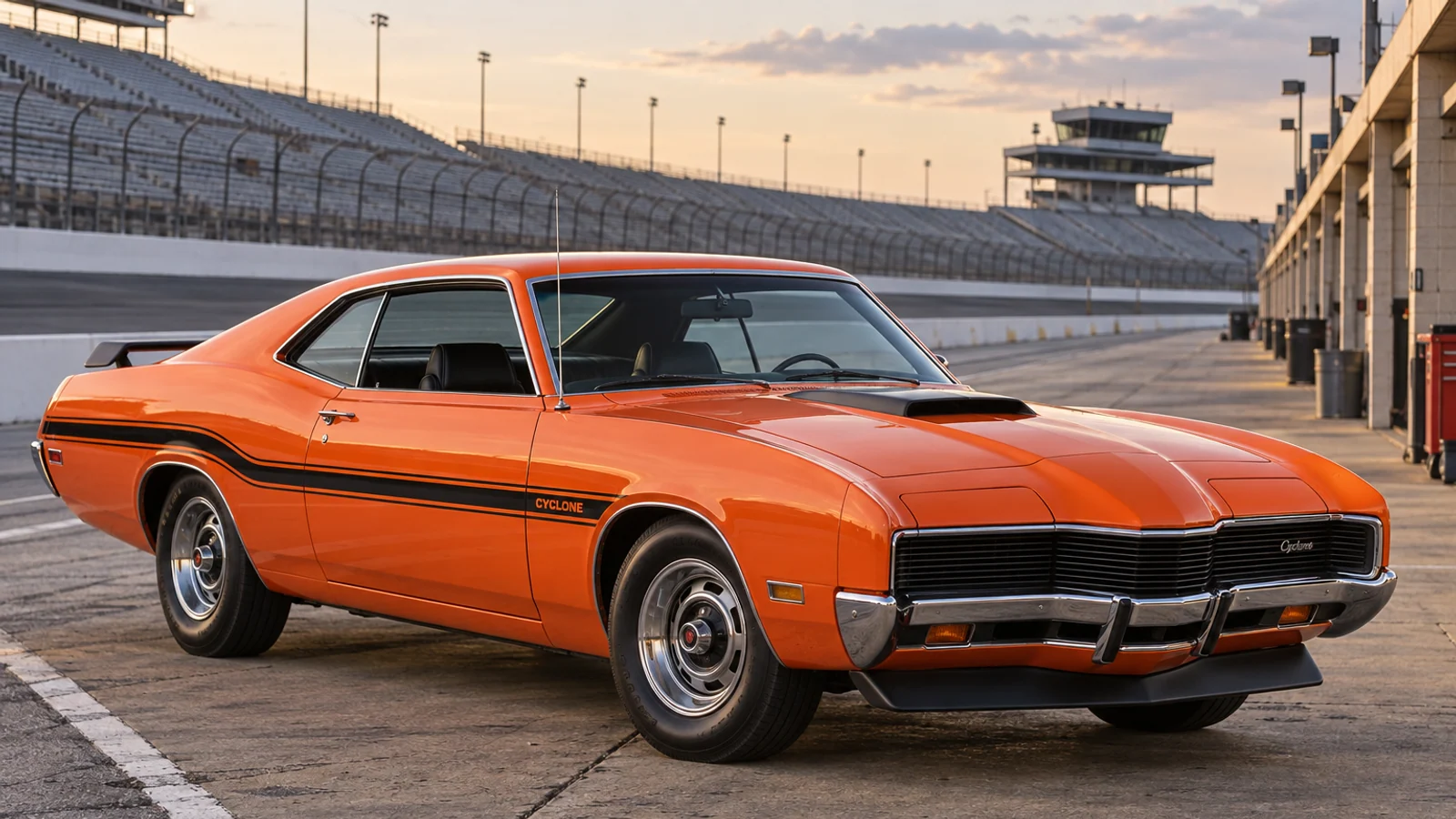 Оранжевый Mercury Cyclone Spoiler 1970 года
