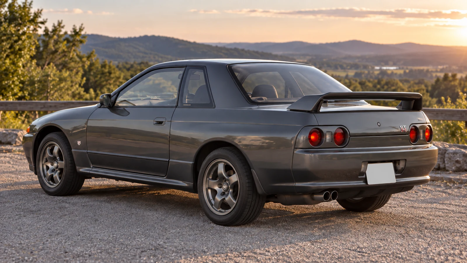 Nissan Skyline GT-R BNR32 1989 года, вид сзади в три четверти