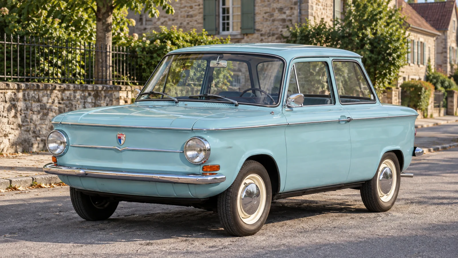 NSU Prinz 4 середины 1960-х, вид спереди в три четверти