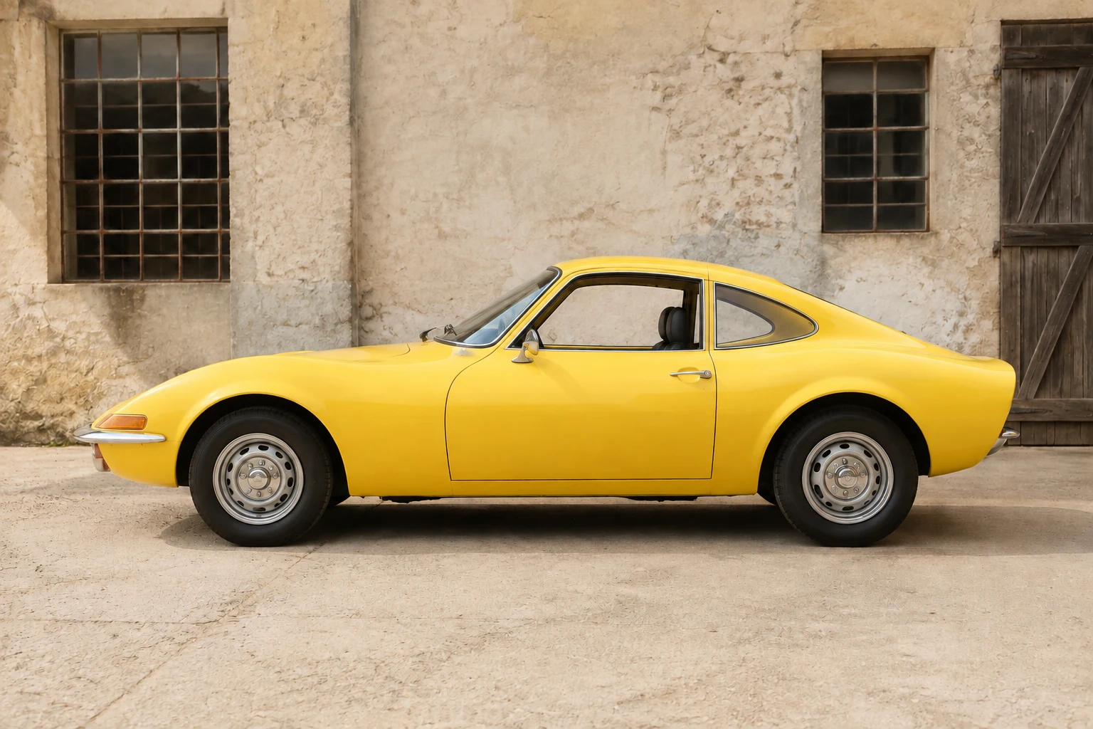 Двухместный Opel GT в профиль