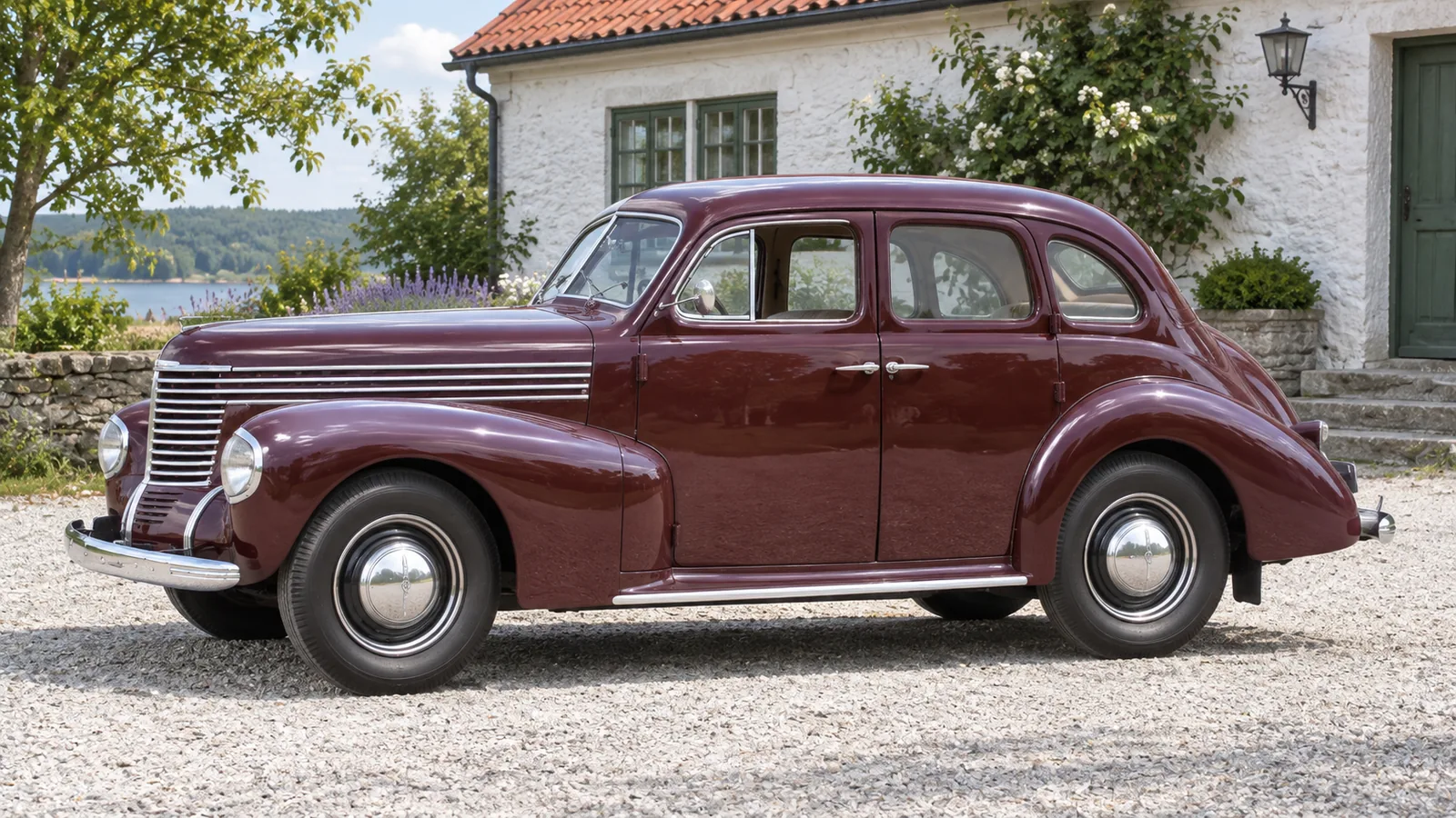 Opel Kapitän, седан 1939 года, боковой вид