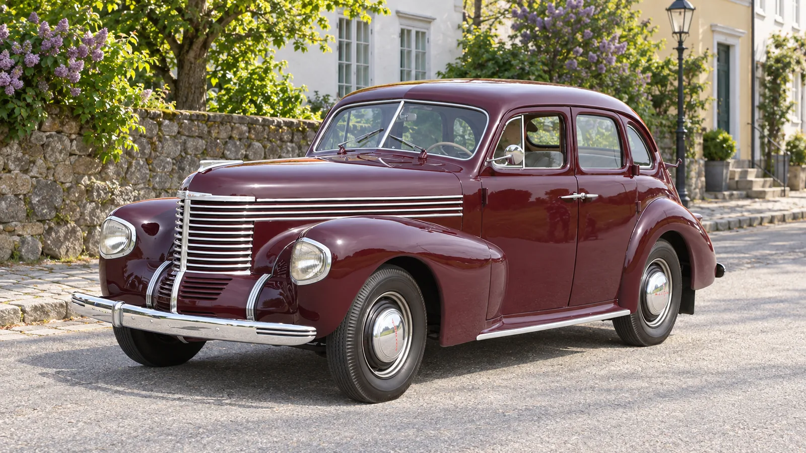 Opel Kapitän, седан 1939 года, вид спереди в три четверти