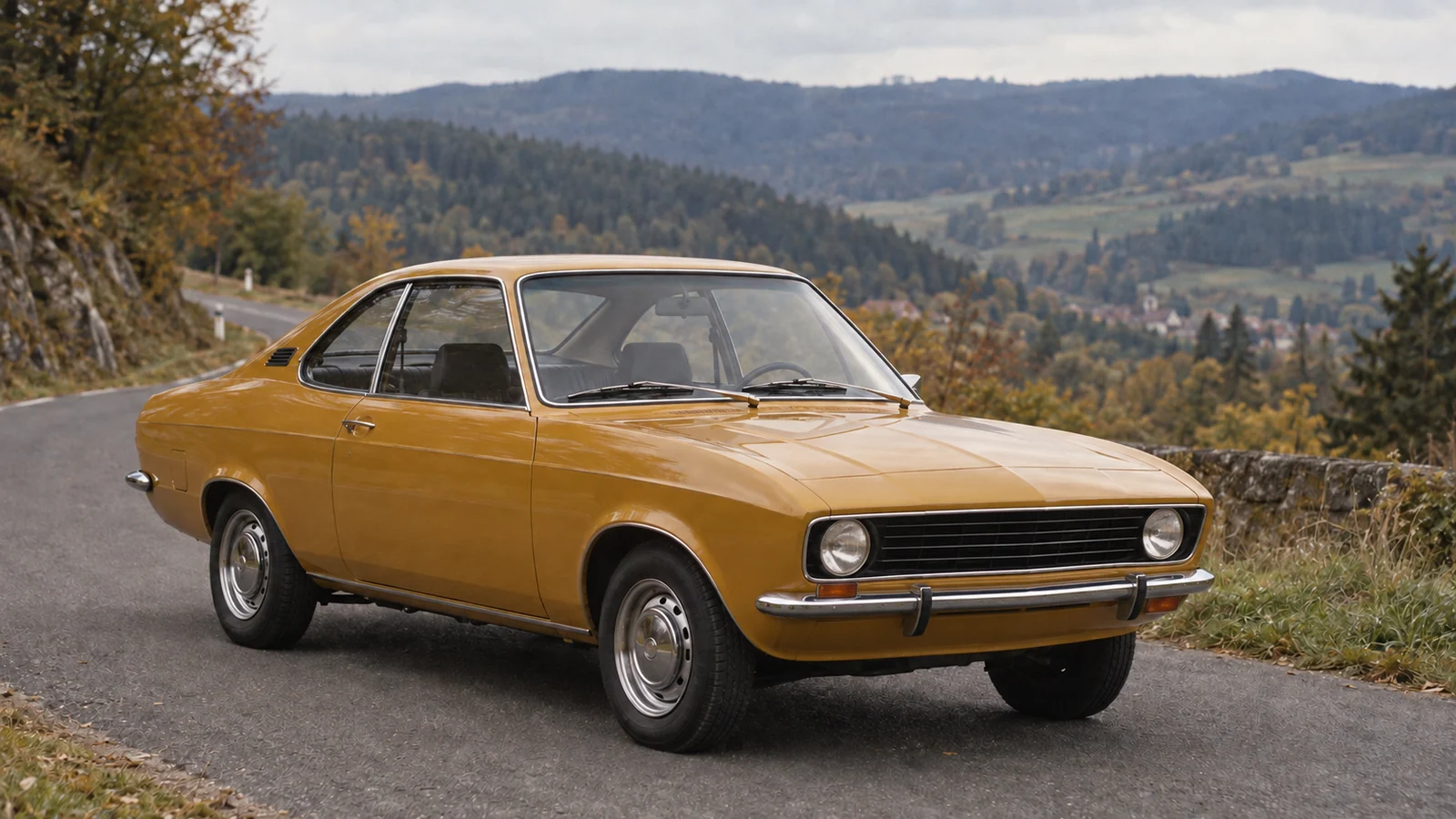 Opel Manta A 1972 года, вид спереди в три четверти