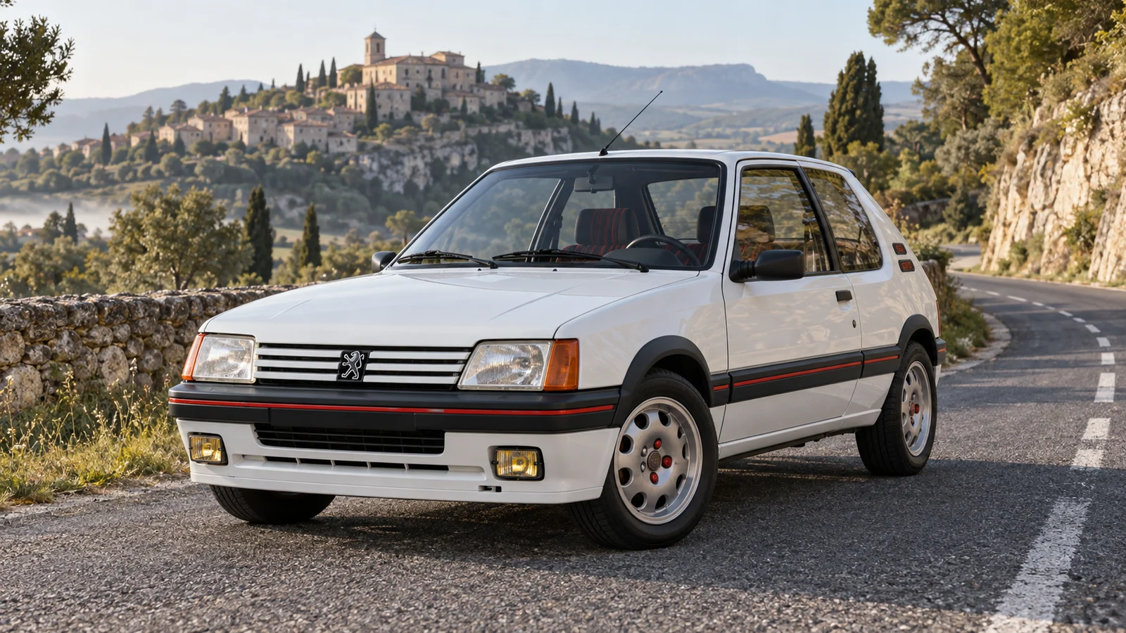 Белый Peugeot 205 GTI 1.6 1984 года