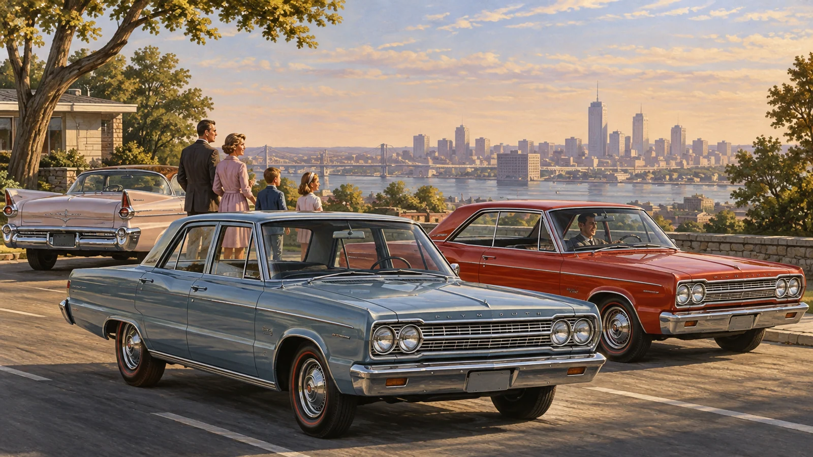 Plymouth Belvedere 1950-х и 1960-х годов вместе