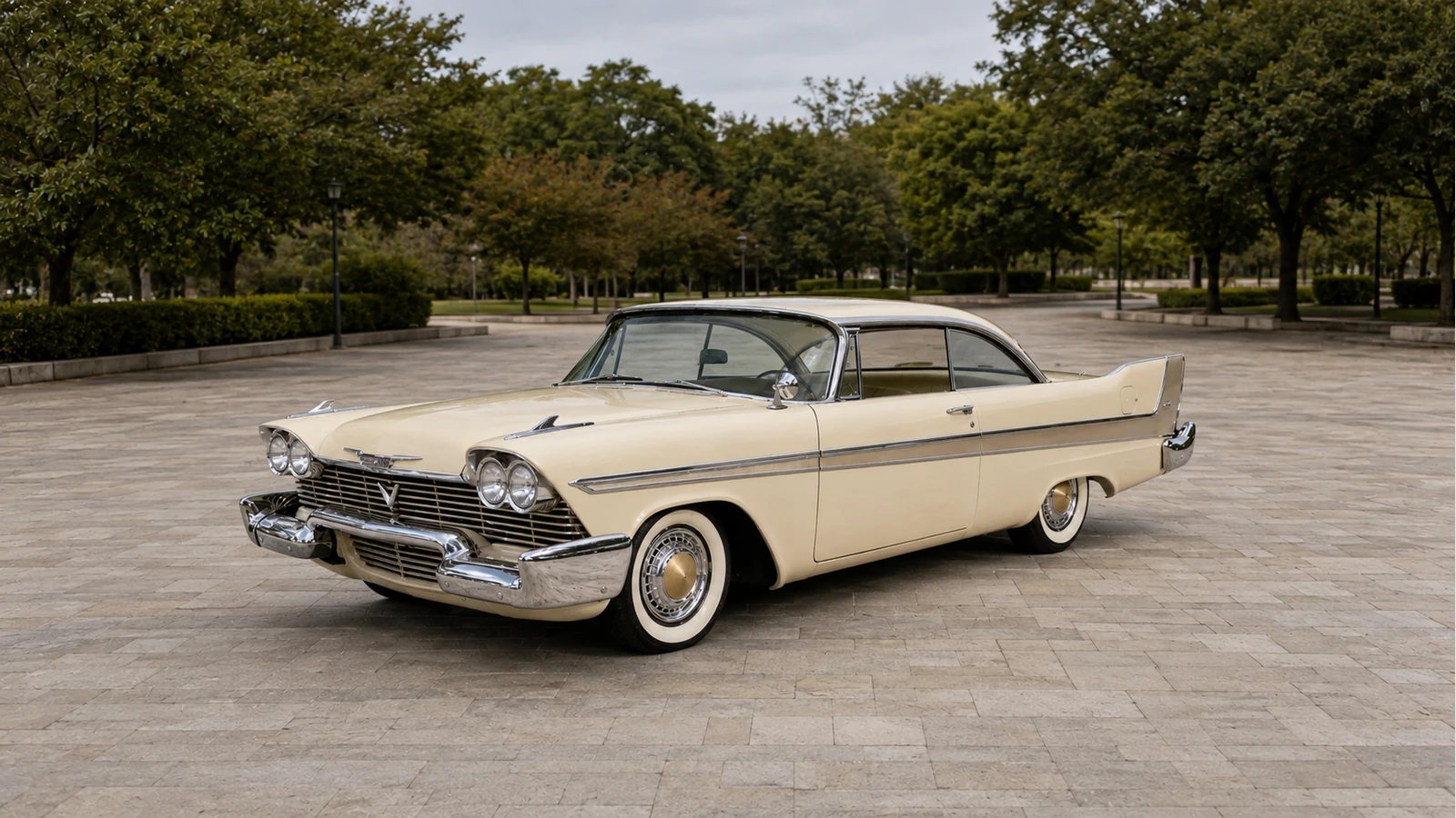 Plymouth Fury1958, Buckskin Beige — кузов и остекление в отдельном ракурсе