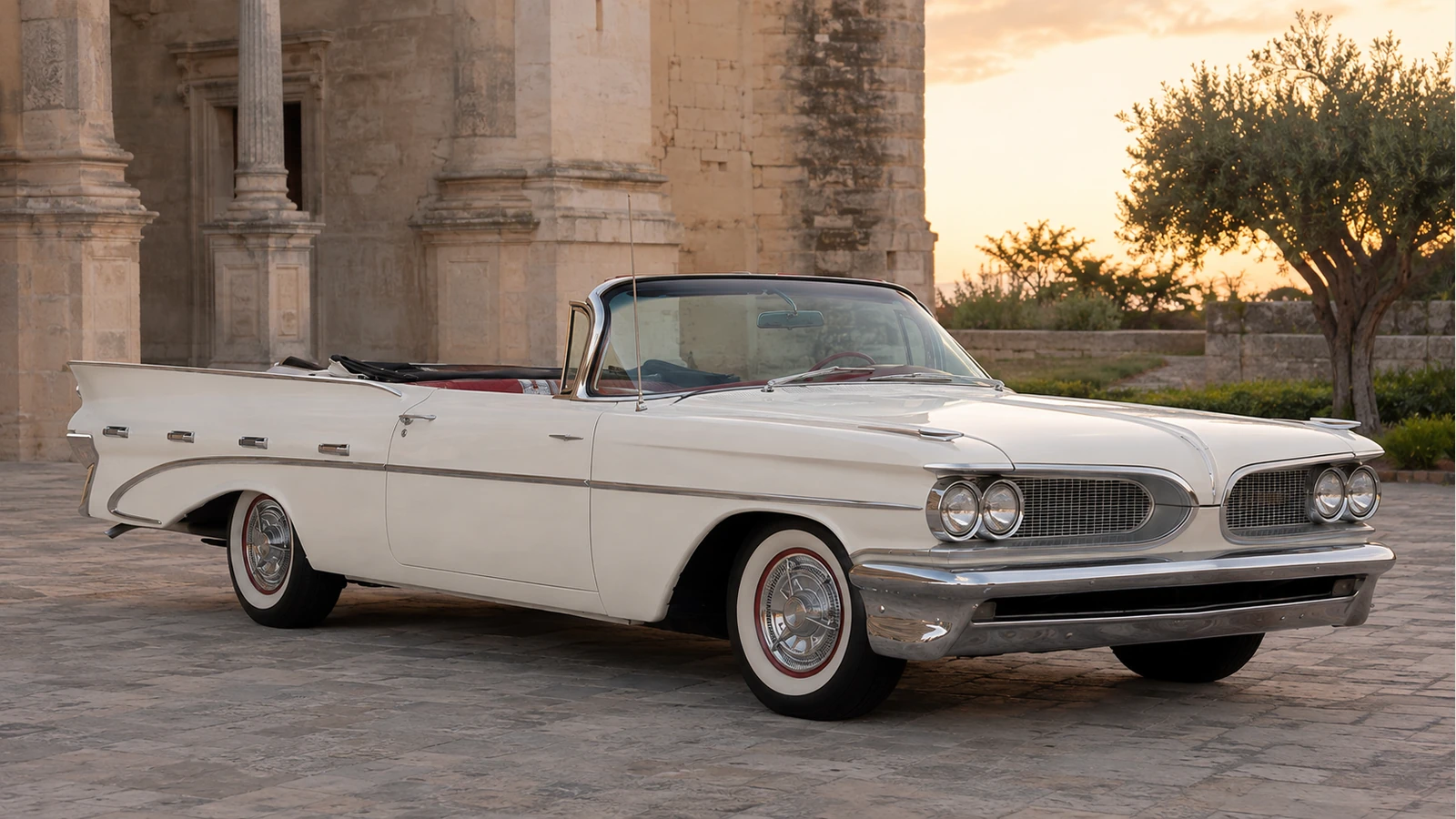 Pontiac Bonneville 1959 года — кабриолет, вид спереди