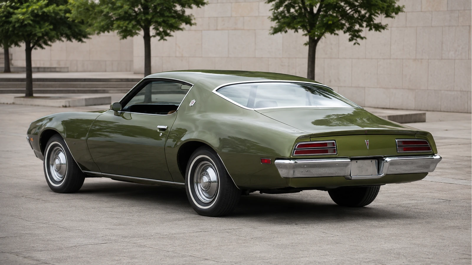 Pontiac Firebird 1970 года в базовом оформлении — вид сзади
