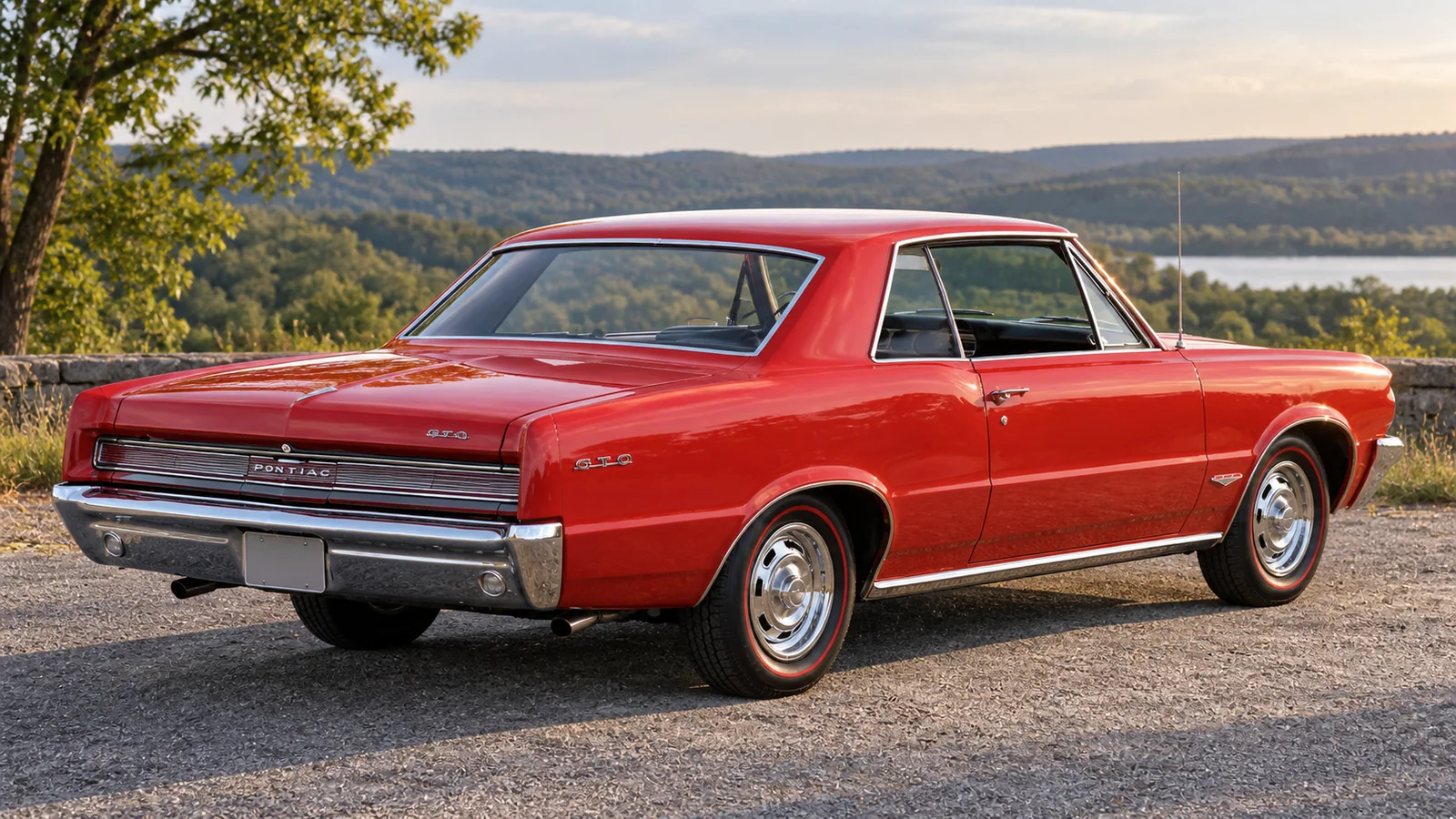 Pontiac GTO Hardtop 1964 года, вид сзади в три четверти