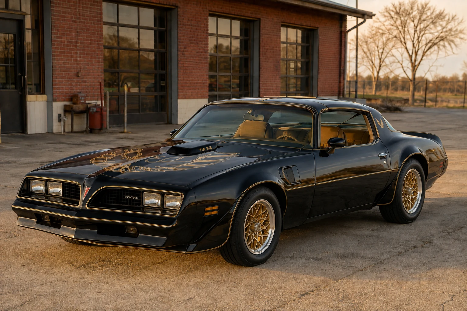 Чёрно-золотой Pontiac Trans Am Special Edition 1977 года