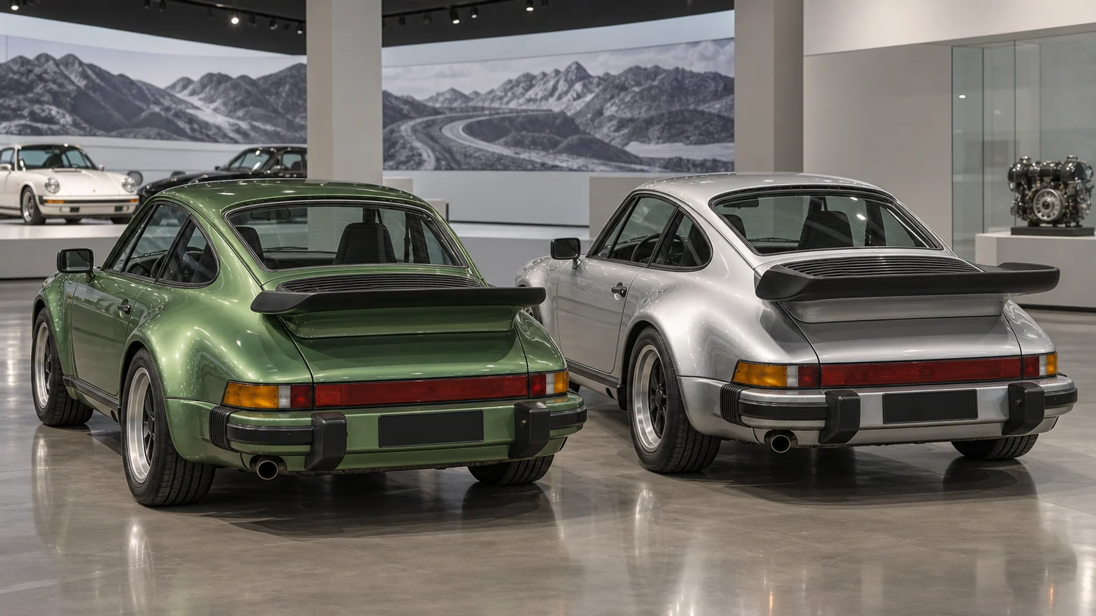 Ранний и поздний Porsche 911 Turbo 930 рядом