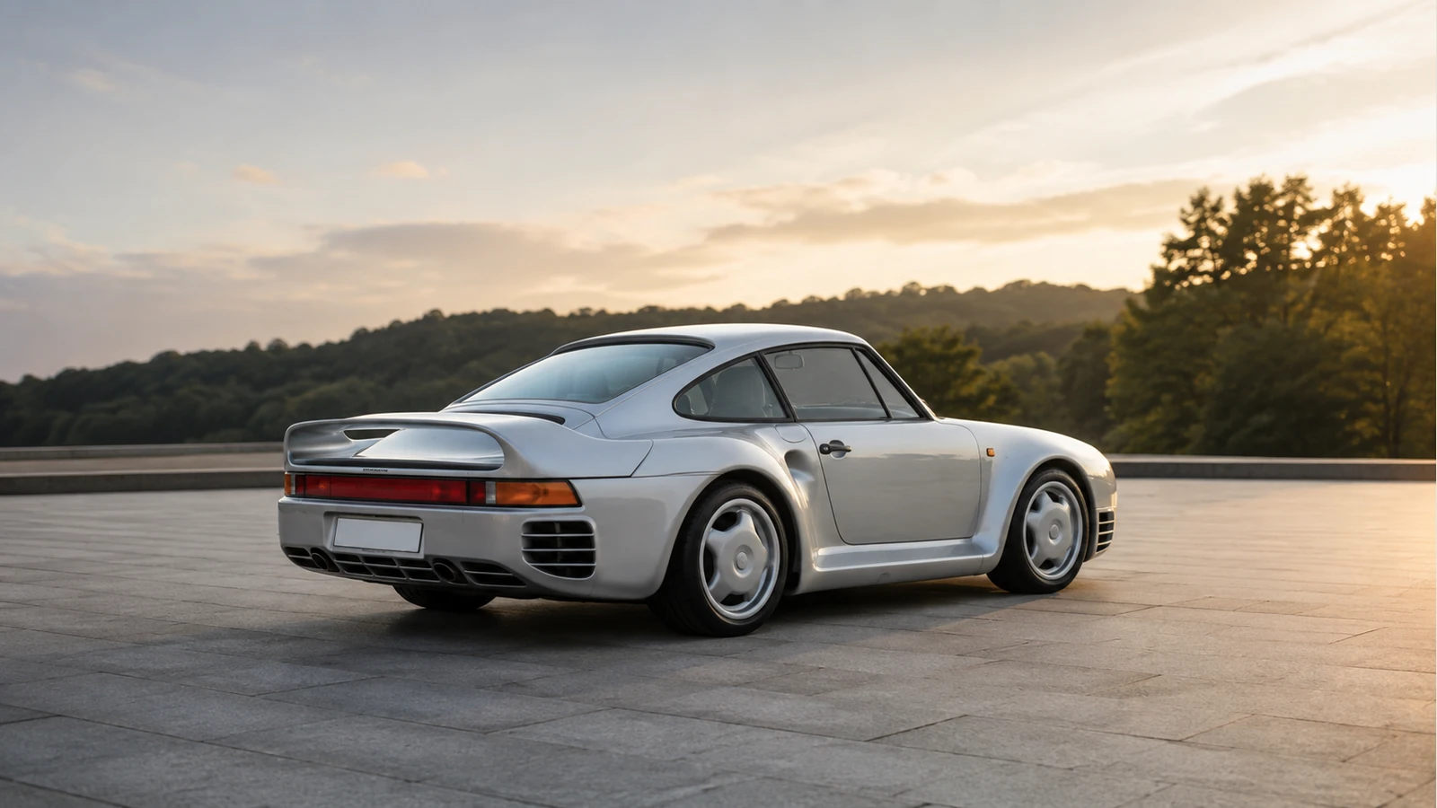Porsche 959 Komfort — вид сзади в три четверти